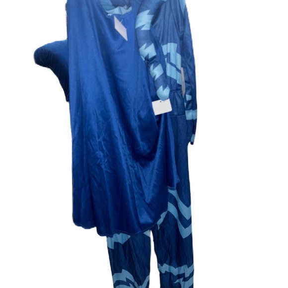 PJ Masks Catboy 4 piece Halloween Costume Jumpsuit Cape Mask Tail Toddlers 3T-4T - Picture 7 of 9